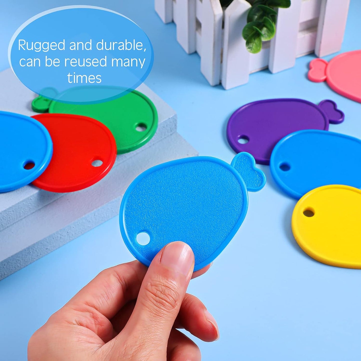 Lenwen 80 Pcs Balloon Weights Plastic Colorful Weights for Balloons for Birthday Party Decoration Wedding Holiday Celebration(Balloon Shaped,Rainbow)