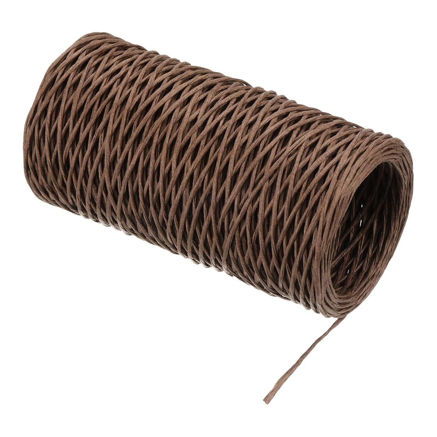 PATIKIL 164 Feet Floral Bind Wire Wrap Twine, 1mm Florist Wire Iron Wire Paper Covered Vine Wrapping Binding Wire for Flower Bouquets, Brown