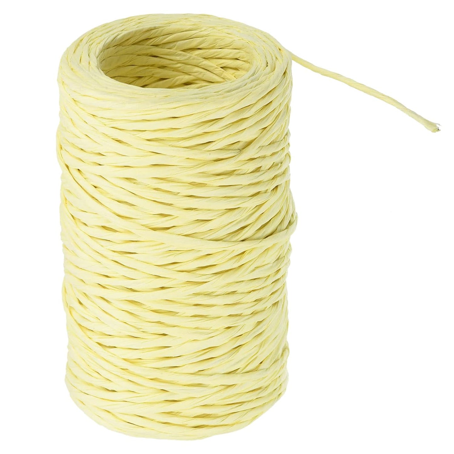 PATIKIL 164 Feet Floral Bind Wire Wrap Twine, 2mm Florist Wire Iron Wire Paper Covered Vine Wrapping Binding Wire for Flower Bouquets, Cream