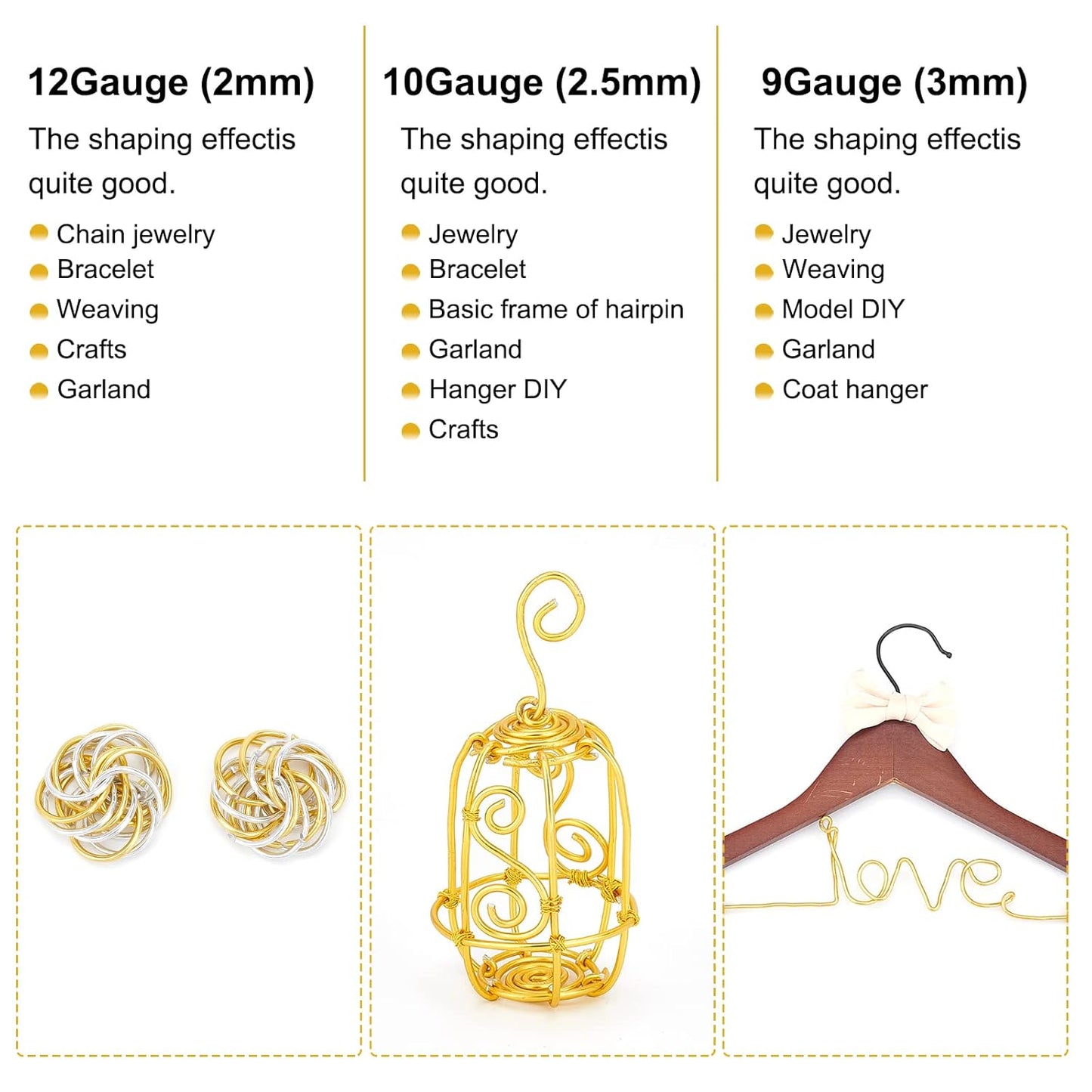 BENECREAT 20 Gauge 770FT Brown Aluminum Wire Anodized Jewelry Craft Making Beading Floral Colored Aluminum Craft Wire for Jewelry Craft, Garden, Model Making