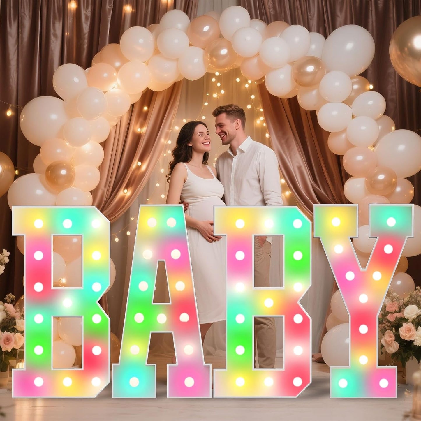 Ledido 4FT Marquee Light Up Letters, 34 Colors Changing Marquee Letter 4 Feet Tall with Remote, Big Letters for Party Wedding Graduation Birthday Decorations, Large Light Up Letter Y