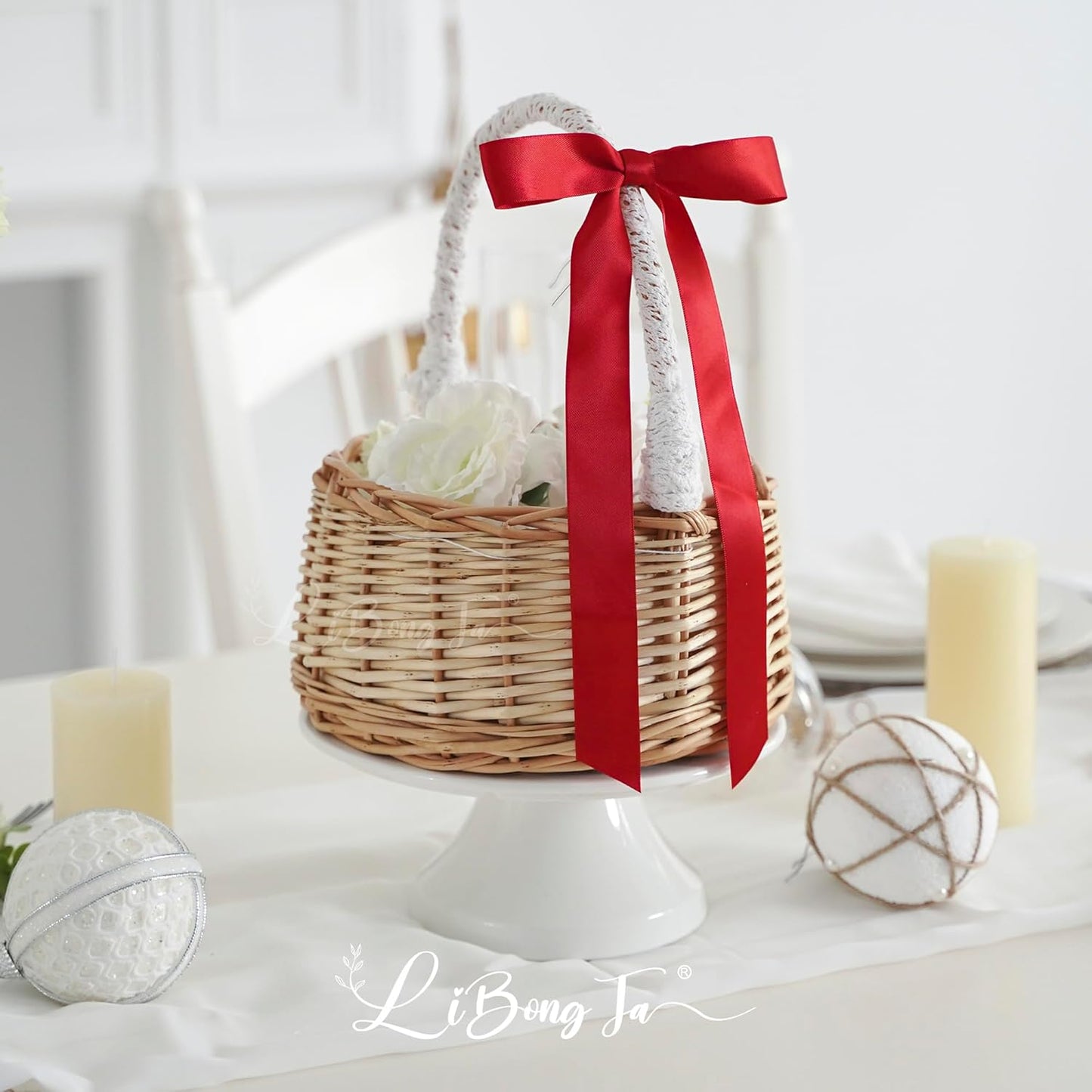 50 PCs Red Bow Decor 5.5'' Satin Bows with Long Tail, Twist Tie Bows for Craft, Packaging Ribbon Bows, Premade Bows for Cake Decorating, Gift Bows for Treat, Wedding Favor, Party