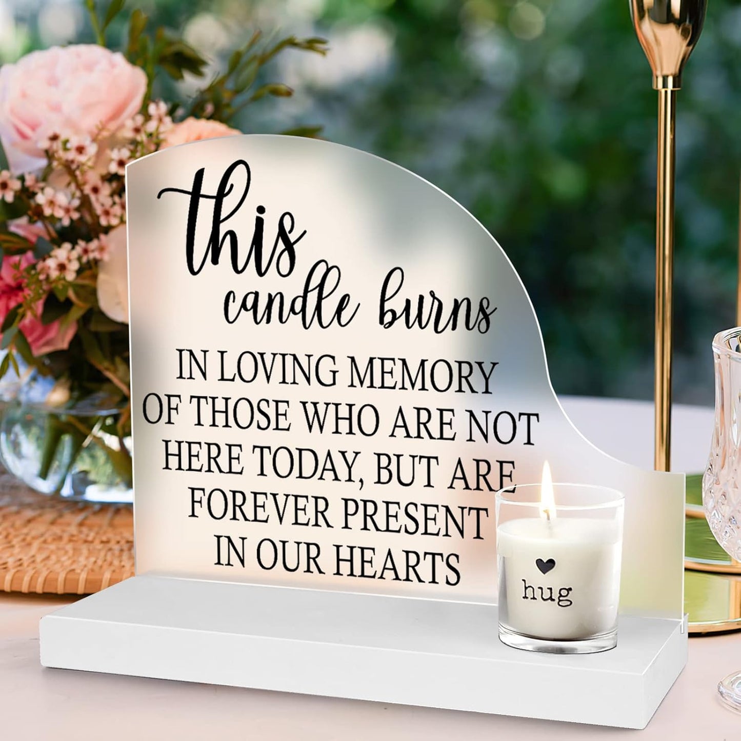 Wedding Remembrance-Sympathy Gifts Memorial Candle - Gifts for Loss of Loved One Sign - Wedding Memorial Sign - In Memory of Wedding Decor