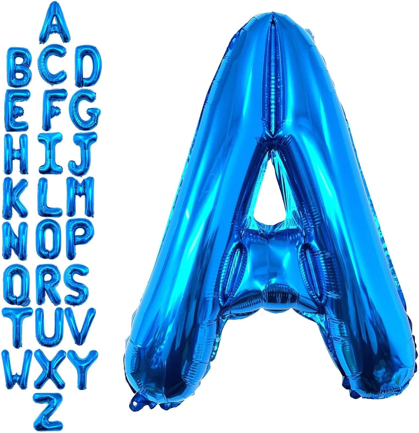 40 Inch Blue Letter A Balloons, DIY Phrase Foil Alphabet Letter A Balloons DIY Word A Banner for Birthday Anniversary Celebration Graduation Party Supplies Decoration