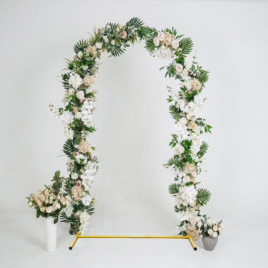 Wedding Arch Backdrop Stand Chiara Backdrop Stand 7.2 x 4 FT Wedding Arches for Ceremony Golden Arch Wall Bridal Archway Metal Party Decoration