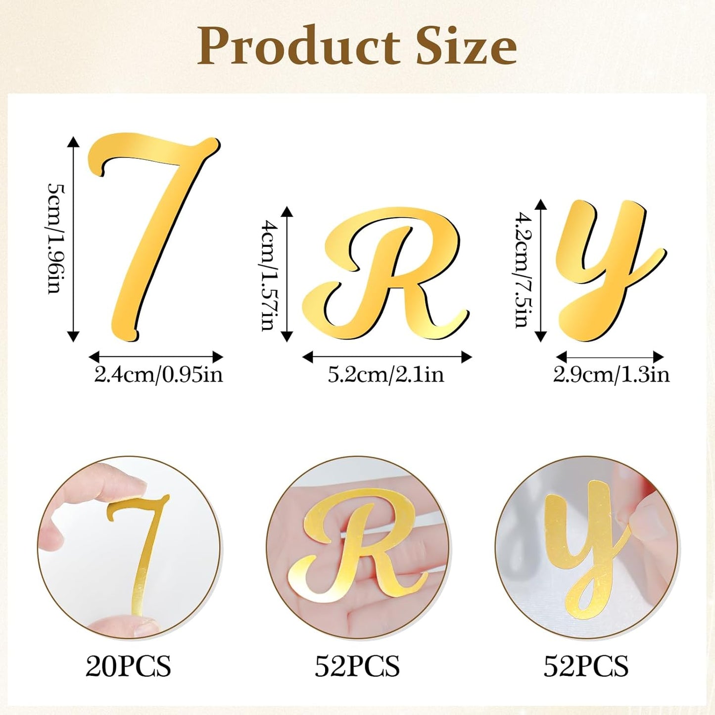 126 PCS Custom Name Cake Topper Acrylic Letters DIY Personalized A-Z & 0-9 Number Alphabet Cake Decoration For Wedding Anniversary Baby Shower Party Birthday Supplies（Gold）