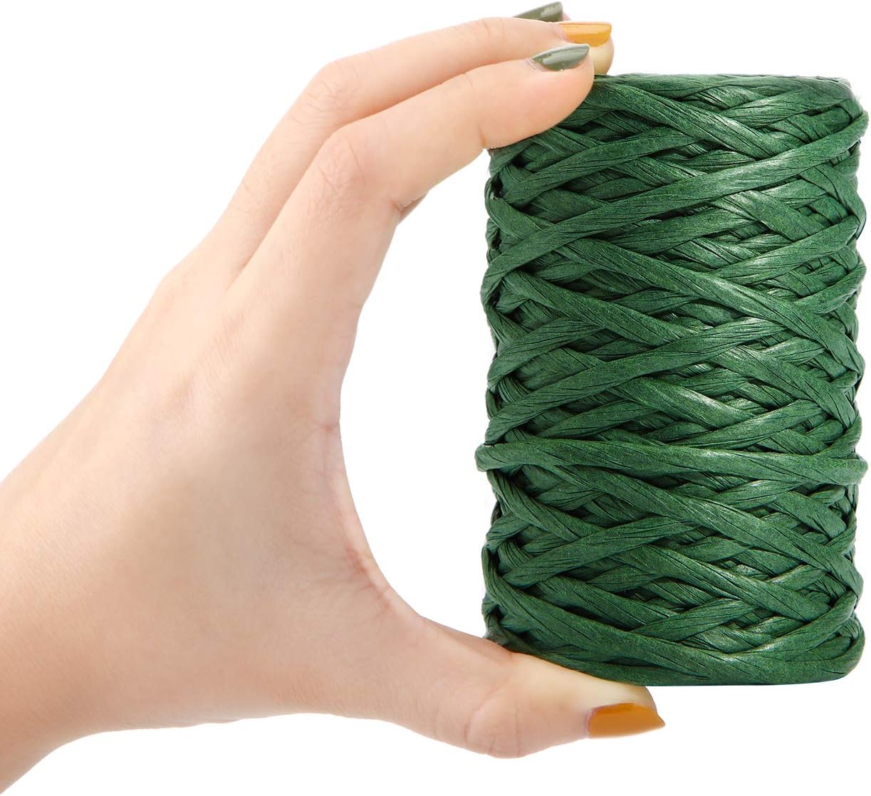 65 Feet Floral Wire Rustic Vine Bind Wire for Craft Wrapping Flower Bouquets(1 Roll,Dark Green)