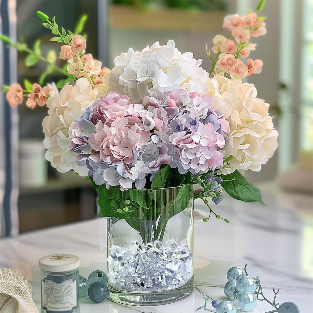 HappyFiller 1000 PCS Fake Crystal Ice Rocks Cubes in Gift Box,Clear Acrylic Stones Treasure Gems for Flower Vase Filler,Table Scatters,Wedding Centerpieces,Party Decor,Photography Props,Crafts