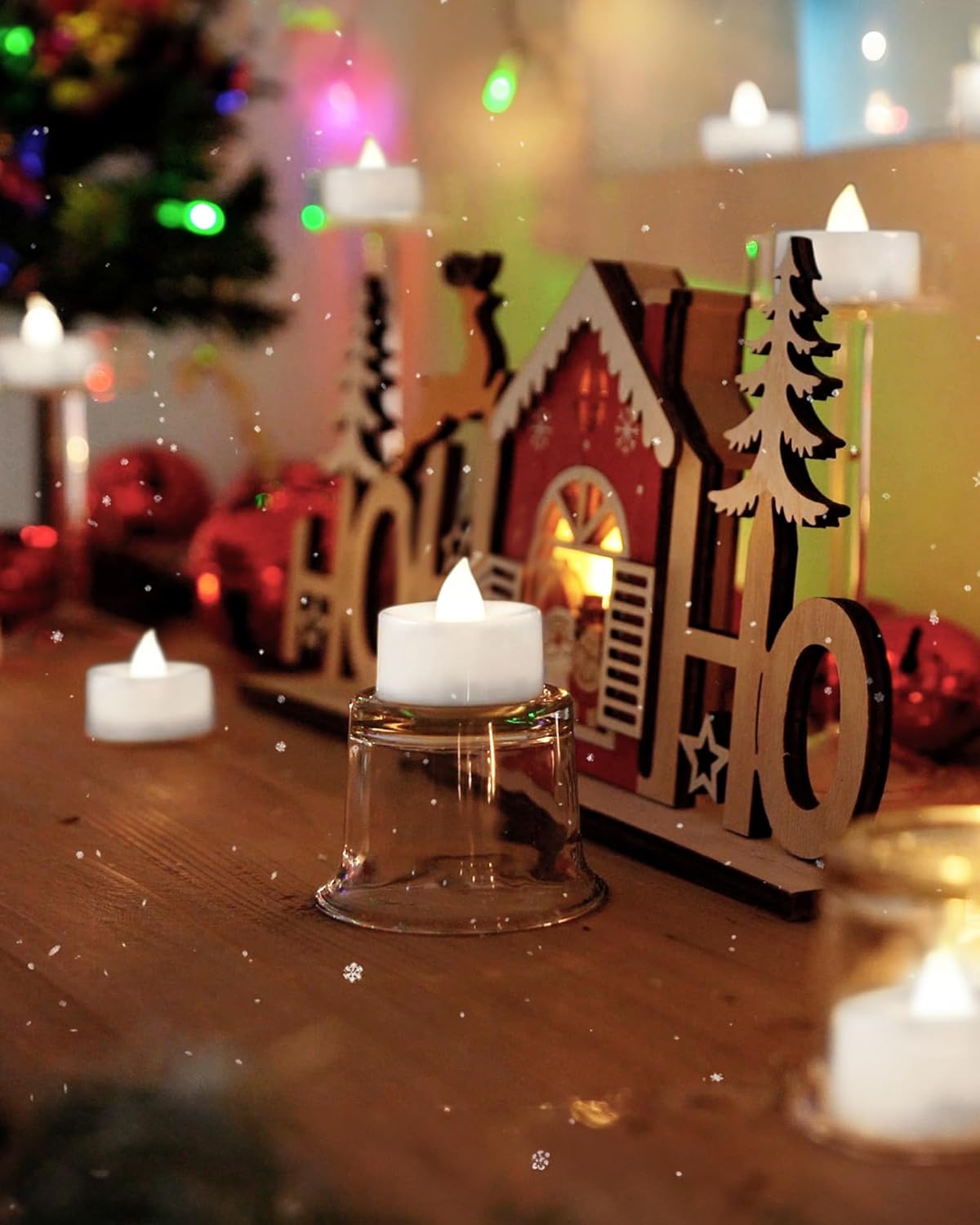 BEICHI Flameless Candles, 24Pack Battery Operated Candle, LED Tea Lights Candles Battery Operated, Flickering Fake Votives for Wedding Halloween Christmas Diwali- Pure White Light