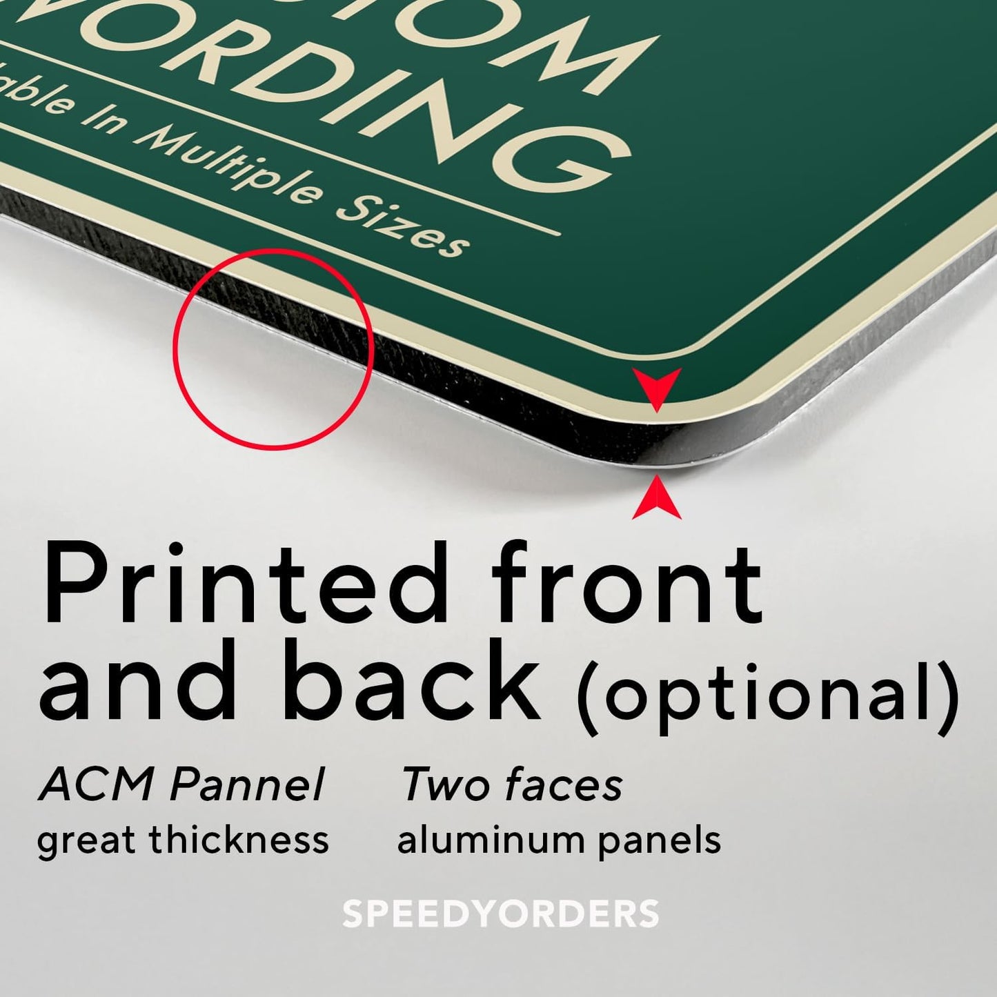 Custom Decorative Outdoor Metal Signs - Personalized Aluminum Signs, Waterproof, USA Made - Design 1 Forest Green 24x18 In