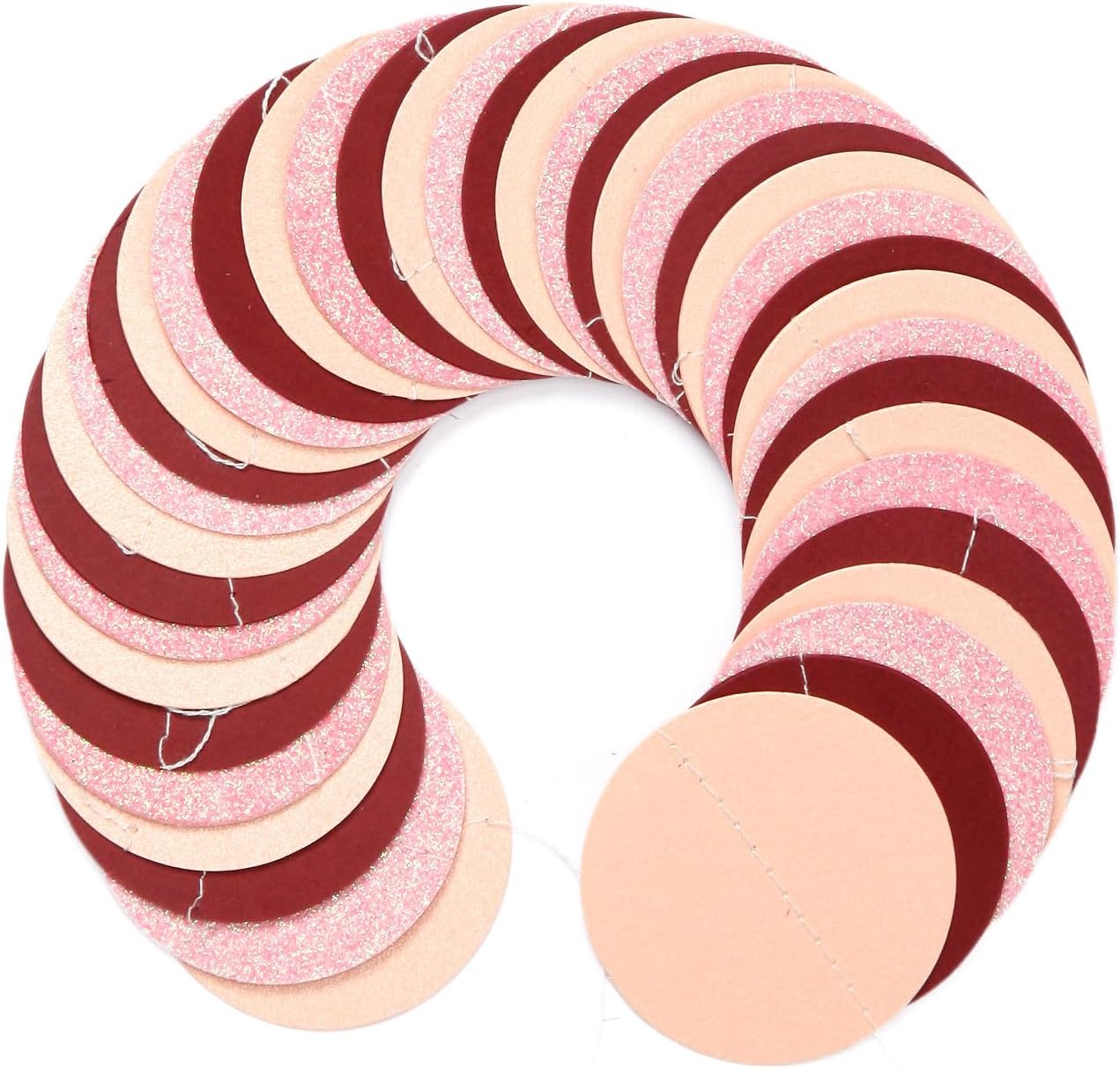 Burgundy Pink Peach Party-Decorations Paper-Garland - 52ft Rose Gold Glitter Streamers Banner,Birthday Princess Baby Bridal Shower Wedding Hanging Supplies Decor Hugfond