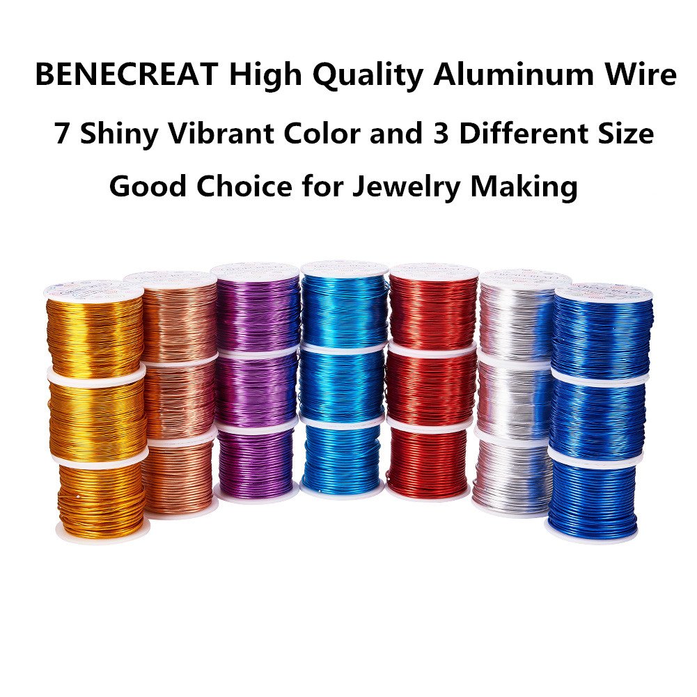 BENECREAT 18 Gauge Jewelry Craft Aluminum Wire 492 Feet Bendable Metal Sculpting Wire for Craft Floral Model Skeleton Making (Purple, 1mm)