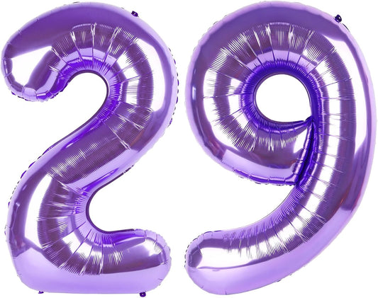 Purple Number 29 Balloon 40 Inch Birthday Decorations, Number 29 Balloon Birthday Party Decoration, Anniversary Decorations Graduations Party Supplies