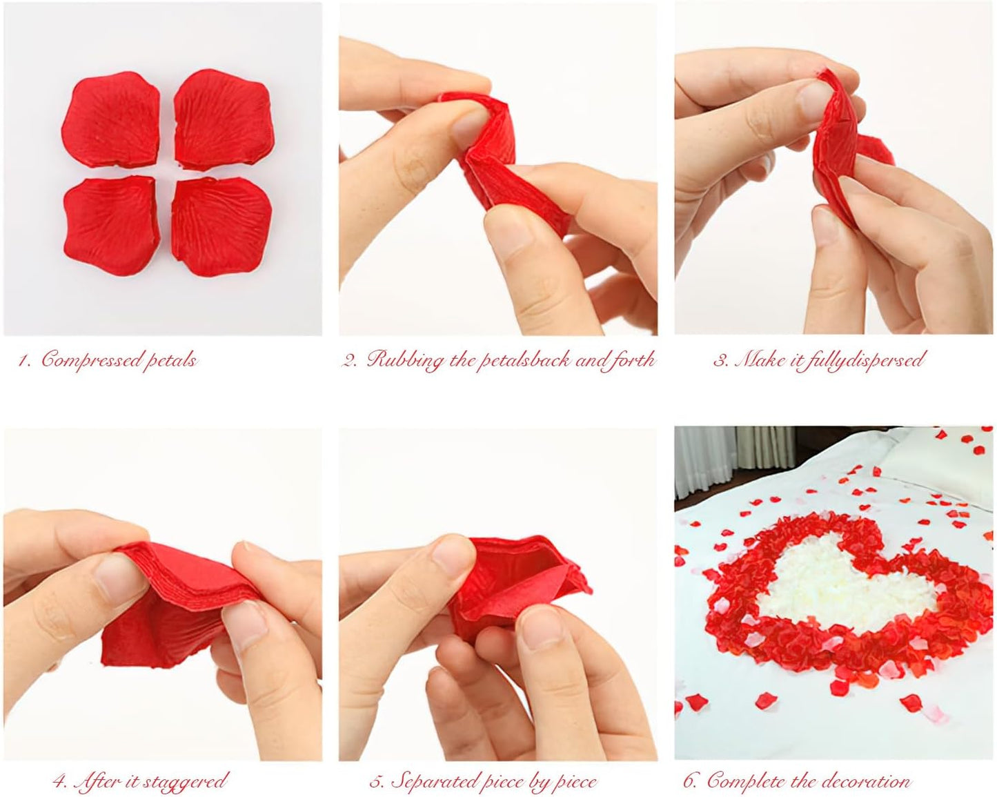 1000Pieces Rose Petals, Artificial Flower Petals Fake Rose Petals Silk Red Rose Petals for Romantic Night,Wedding,Proposal Anniversary Flower Decorations (Light Pink)