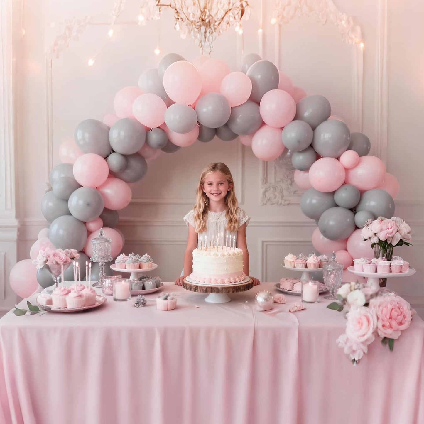 110pcs Grey Balloon 12 inch, Grey Latex Balloons for Birthday Party Baby Shower Wedding(with 2 Ribbons).