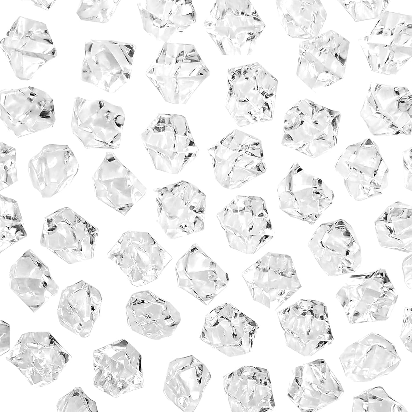 Fake Ice Rocks, 140PCS Big Acrylic Rocks Plastic Diamonds, Vase Fillers Table Scatter