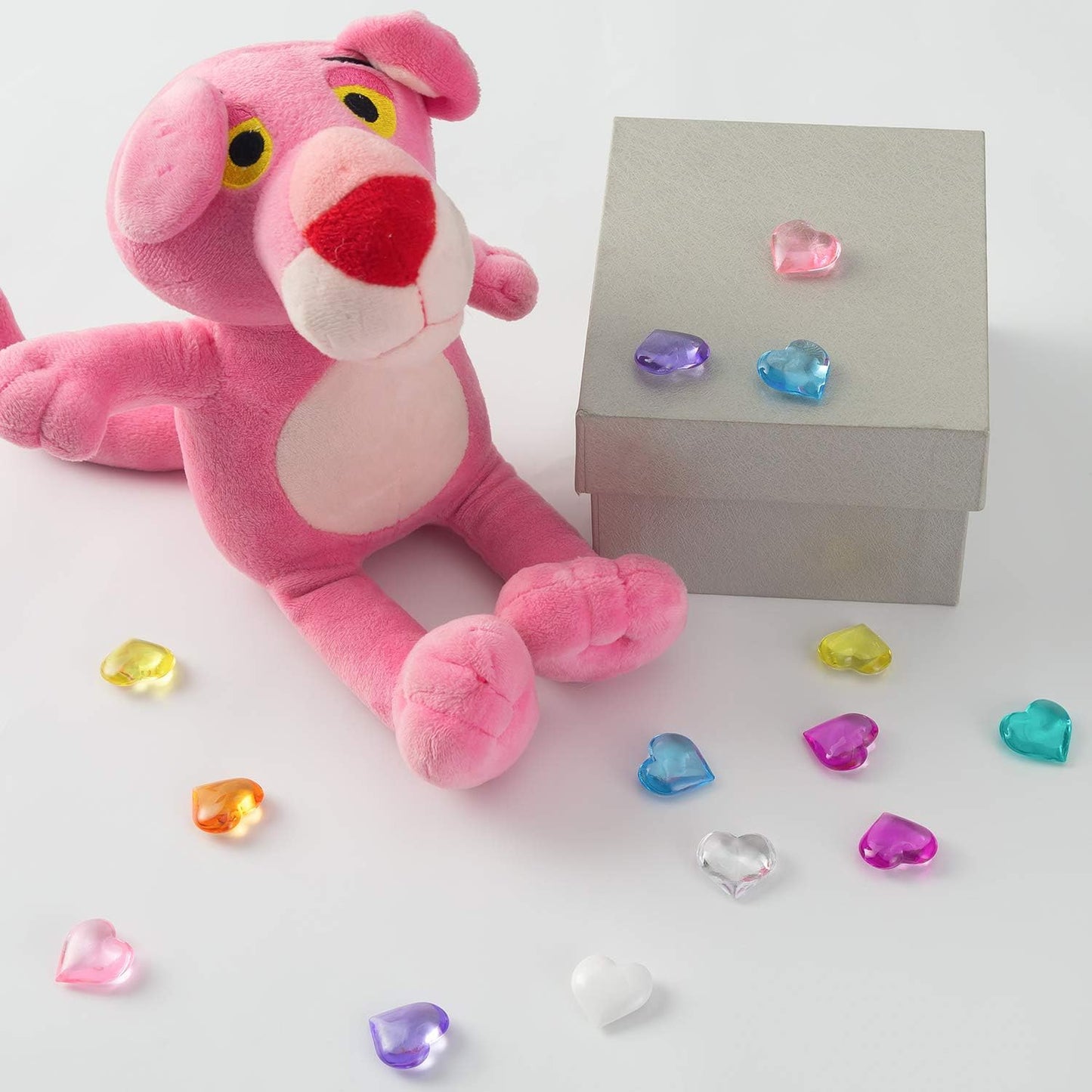 Red Acrylic Heart Translucent Hearts Shaped Crystals Gems for Table Scatter, Valentine's Day, Wedding, Artwork, Birthday Party Decoration, Favor Vase Filler (150 Pieces) (Violet)