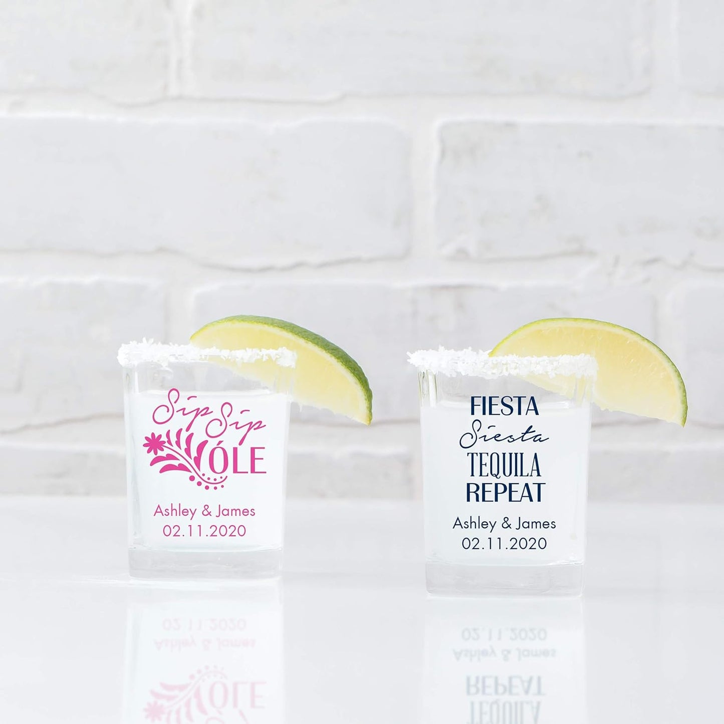 WEDDINGSTAR Personalized 2.75oz Shot Glass Customizable Full Color Print - 144 pack