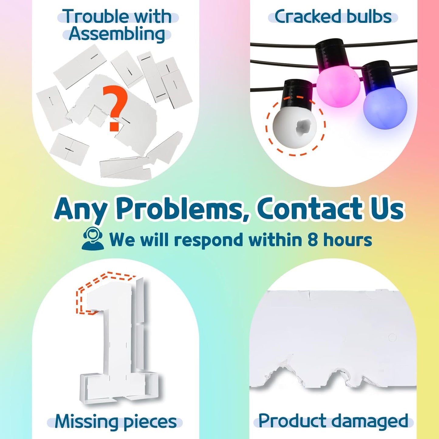 imprsv 3FT Colorful Marquee Numbers,18 Colors Number 3 with Remote, Light Up Numbers Sign for 3rd Birthday Decorations Anniversary Party Decor, Pre-Cut Foam Board Kit, Mosaic Sign for Balloon