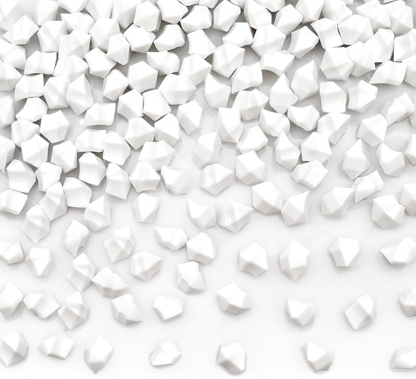 White Vase Fillers for Home Decor, Fake Crushed Ice Cubes, Vase Fillers, 150 pcs Reusable Fake ice Cubes for Photography Accessories Props Decoration for Wedding