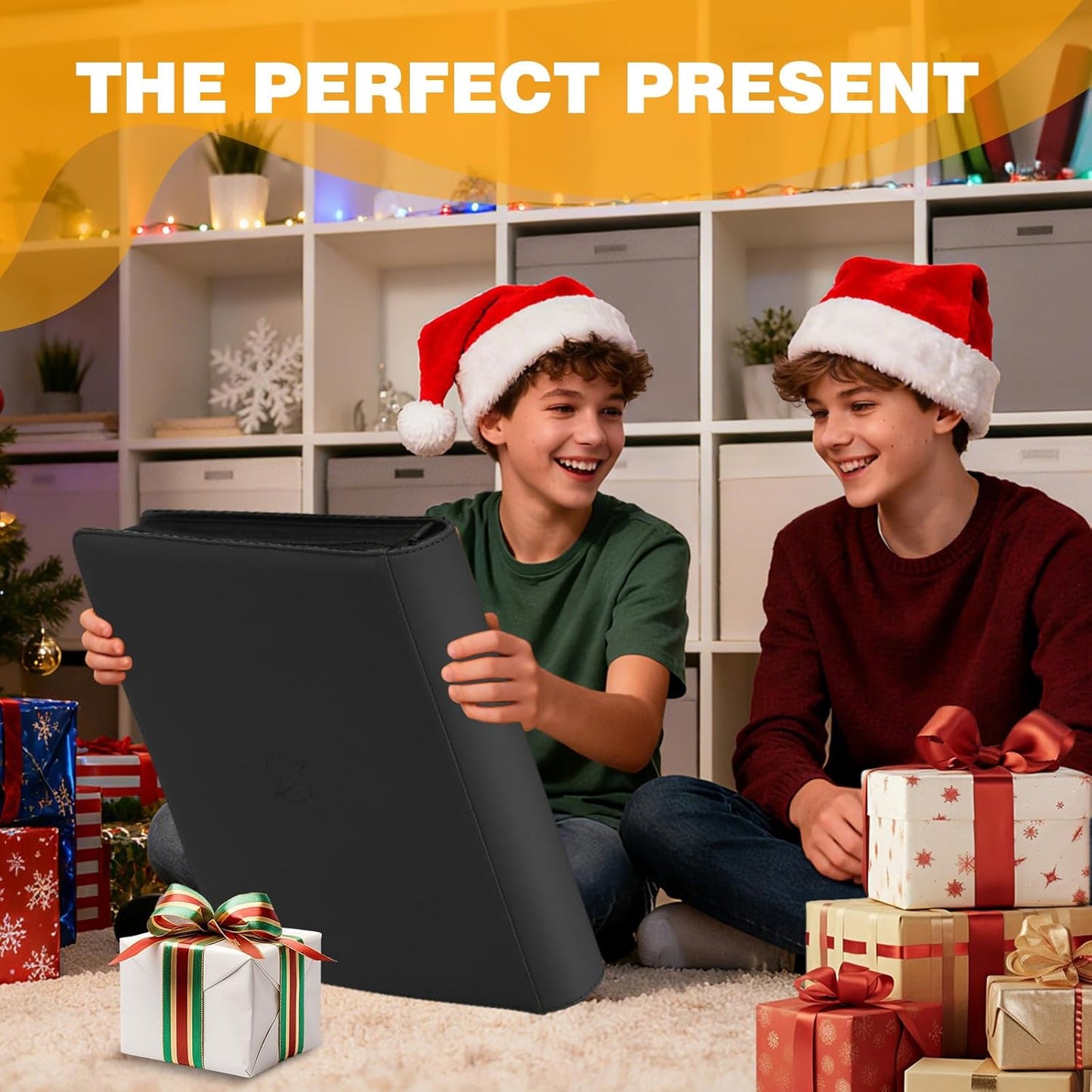 20-Pocket Card Binder, Trading Card Binder Holds 2000 Cards, Premium Zippered Trading Card Album Compatible with TCG, Game & Sports Cards (Black)