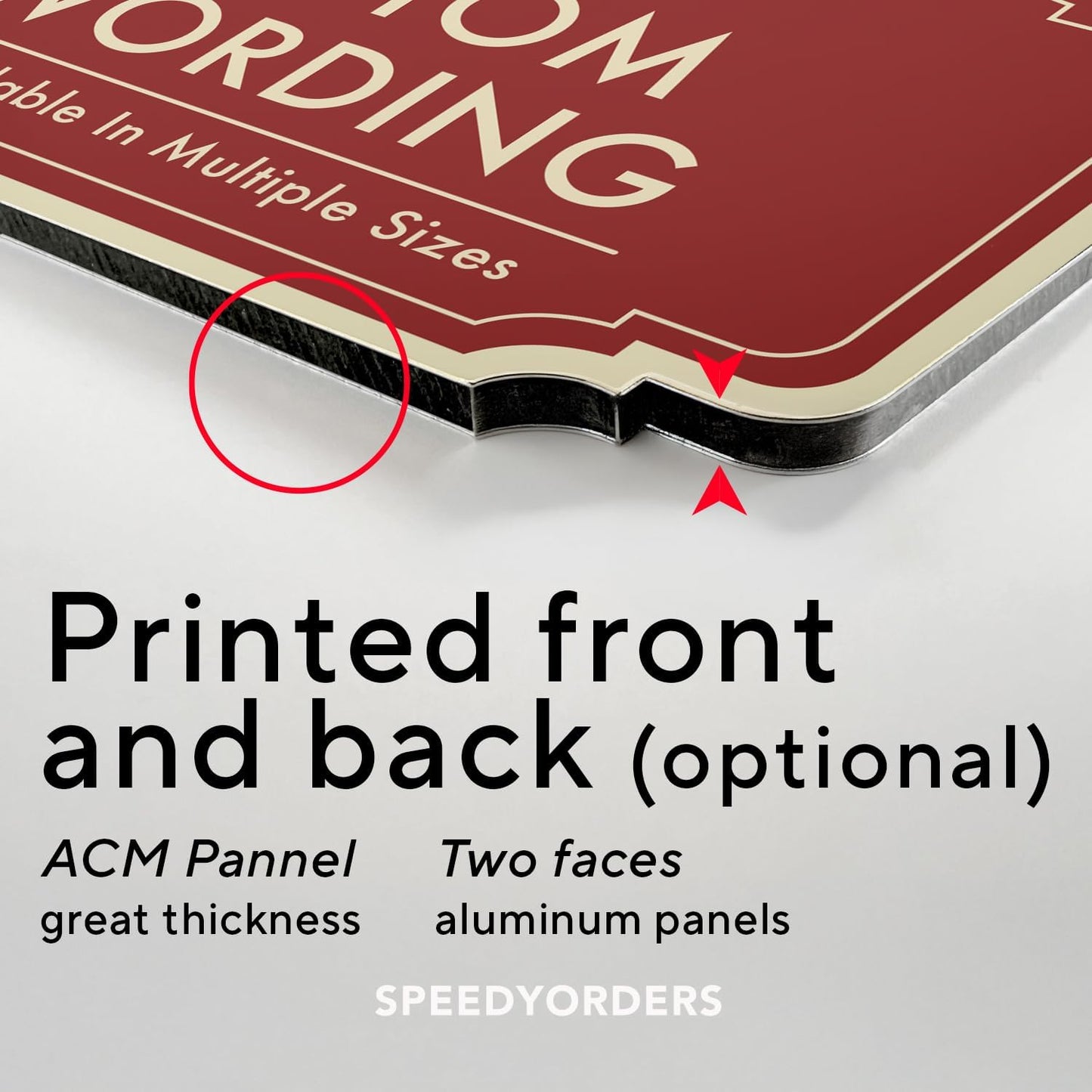 Custom Personalized Red Brick Style 12x12inch Outdoor Aluminum Driveway Signs, Weatherproof