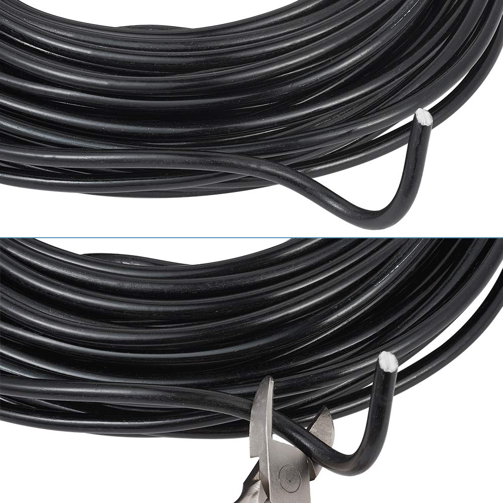 Fashewelry 52 Feet 4mm Black Aluminum Wire Bendable Metal Craft Wire for Beading Sculpting Jewelry Making