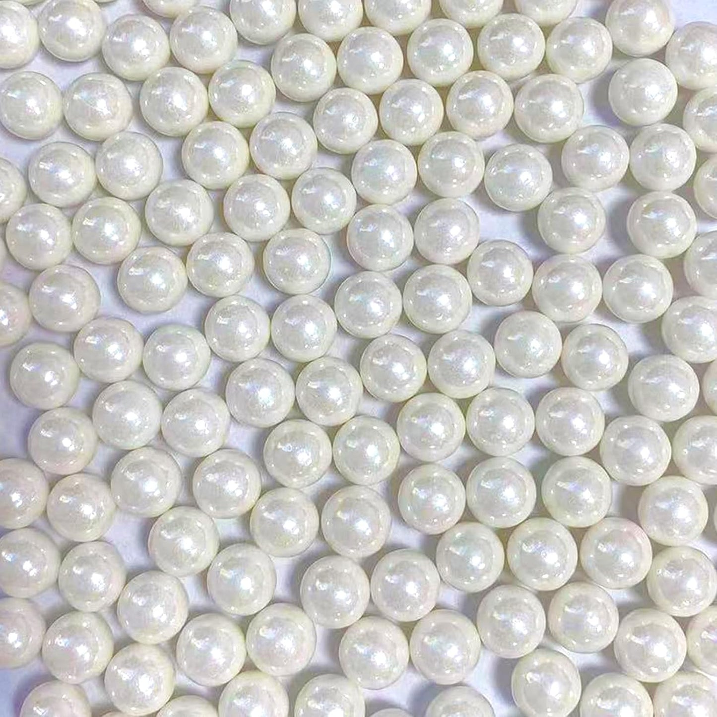Sentovac 10mm White Pearl Sprinkles Large Edible Cake Decorating Sugar Candy Cookie Cake Cupcake Topper Ice Cream Baking Decorations Halloween Christmas Valentines Wedding Supplies