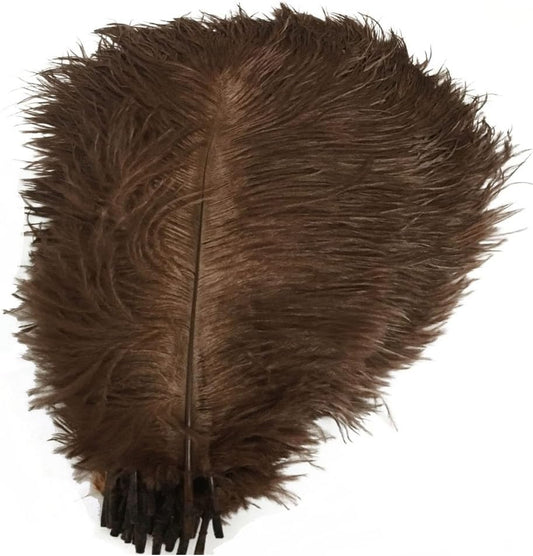 Kolight® 40pcs 12''~14''(30~35cm) Natural Ostrich Feathers for DIY Home Wedding Party Office Decoration (Brown)