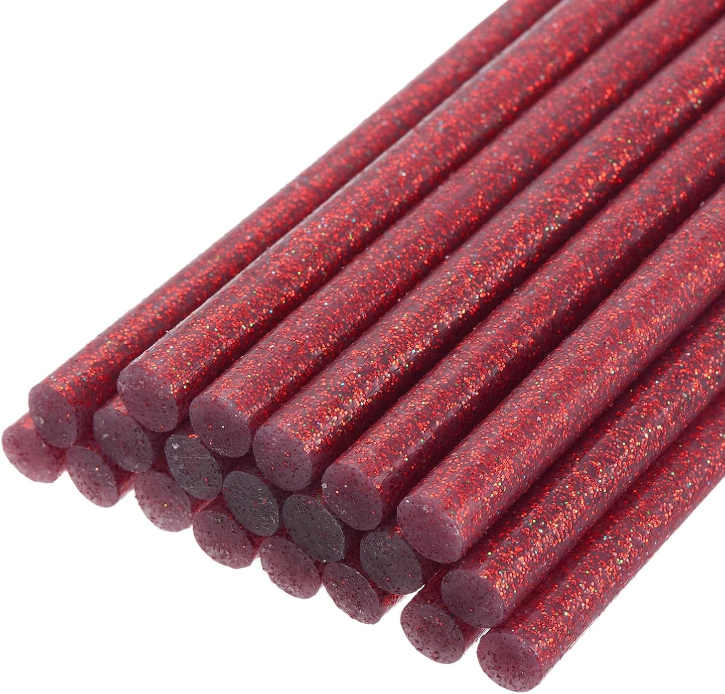 uxcell 20pcs Hot Glue Sticks for Glue Gun 11mm/0.43-inch x 8-inch Mini Hot Melt Adhesive Glue Stick Glitter Red