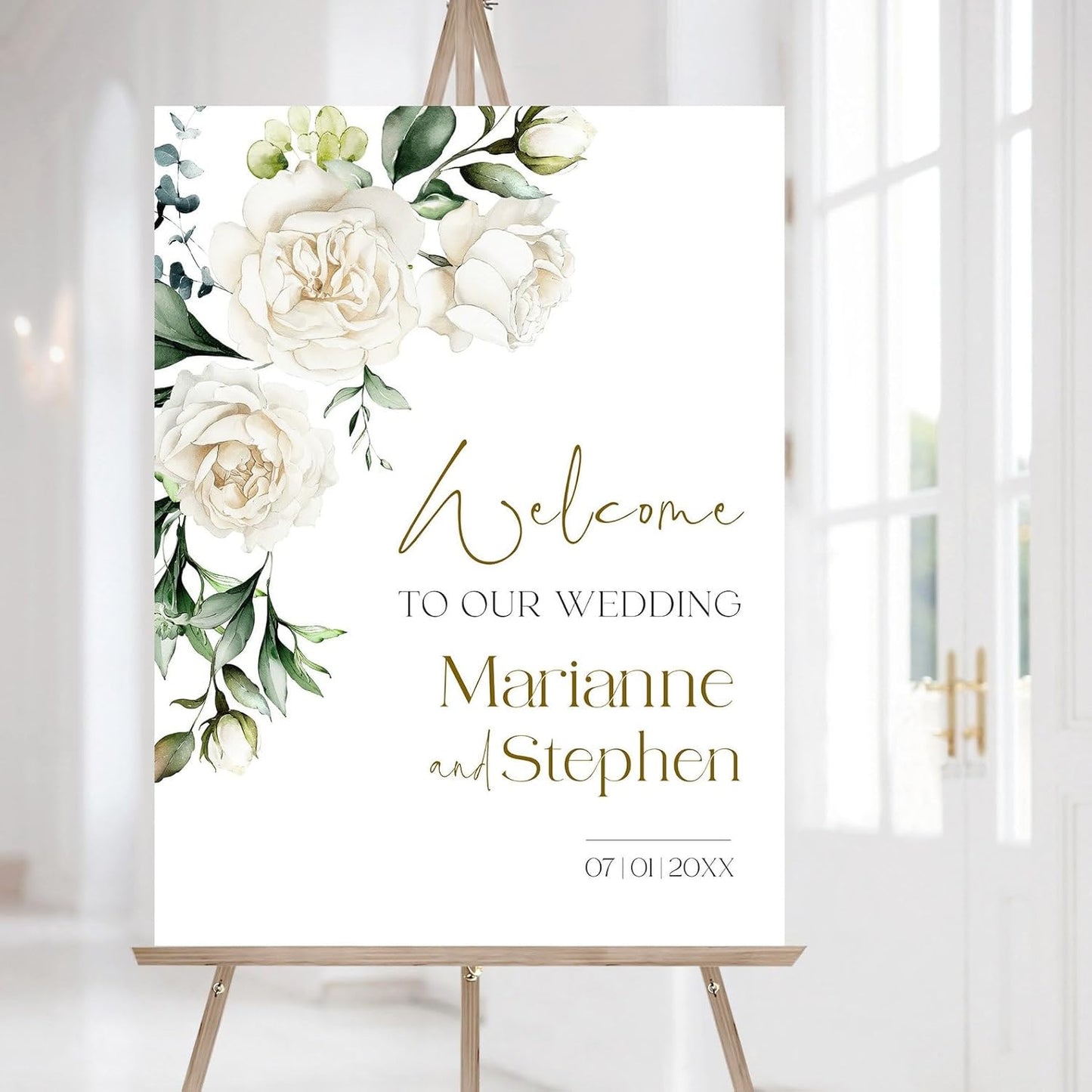 Personalized Wedding Welcome Sign, Flowers Wedding Welcome Sign, Wedding Welcome Sign, Custom Wedding Sign, Welcome To Our Wedding Sign, Flowers Wedding Board, Wedding Decorations Signs # 15