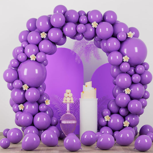 90pack Purple Balloons Different Size 18/12/10/5 Inch Purple Balloon Garland Arch Kit for Halloween, Graduation, Wedding, Birthday, Baby Shower, Anniversary Party Decorations