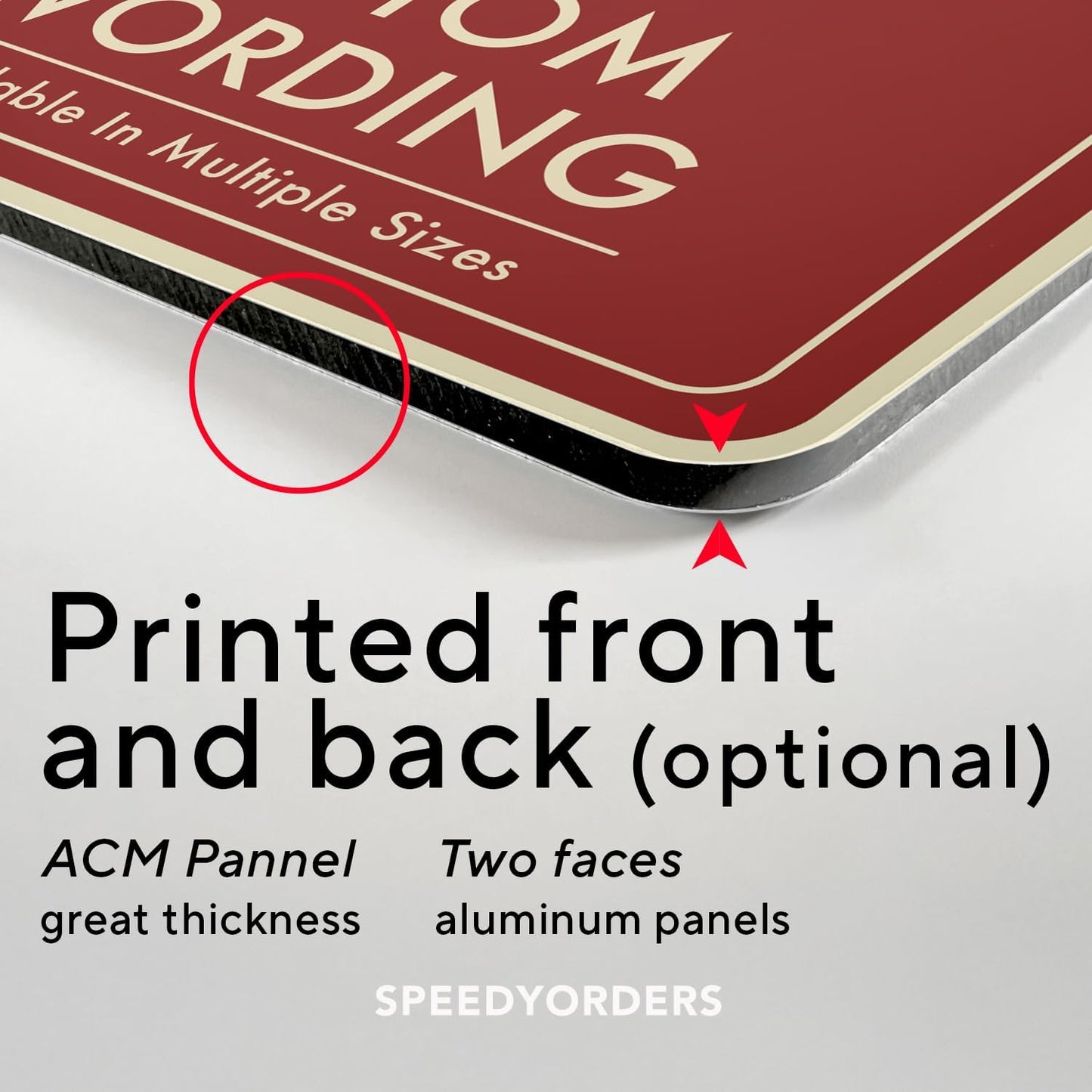 Custom Decorative Outdoor Metal & Aluminum Signs, Personalized Driveway Signs, Waterproof USA Made, Design 1 Red Brick 18x12