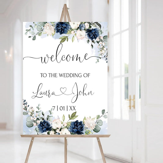 Personalized Wedding Welcome Sign, Flowers Wedding Welcome Sign, Wedding Welcome Sign, Custom Wedding Sign, Welcome To Our Wedding Sign, Flowers Wedding Board, Wedding Decorations Signs # 2