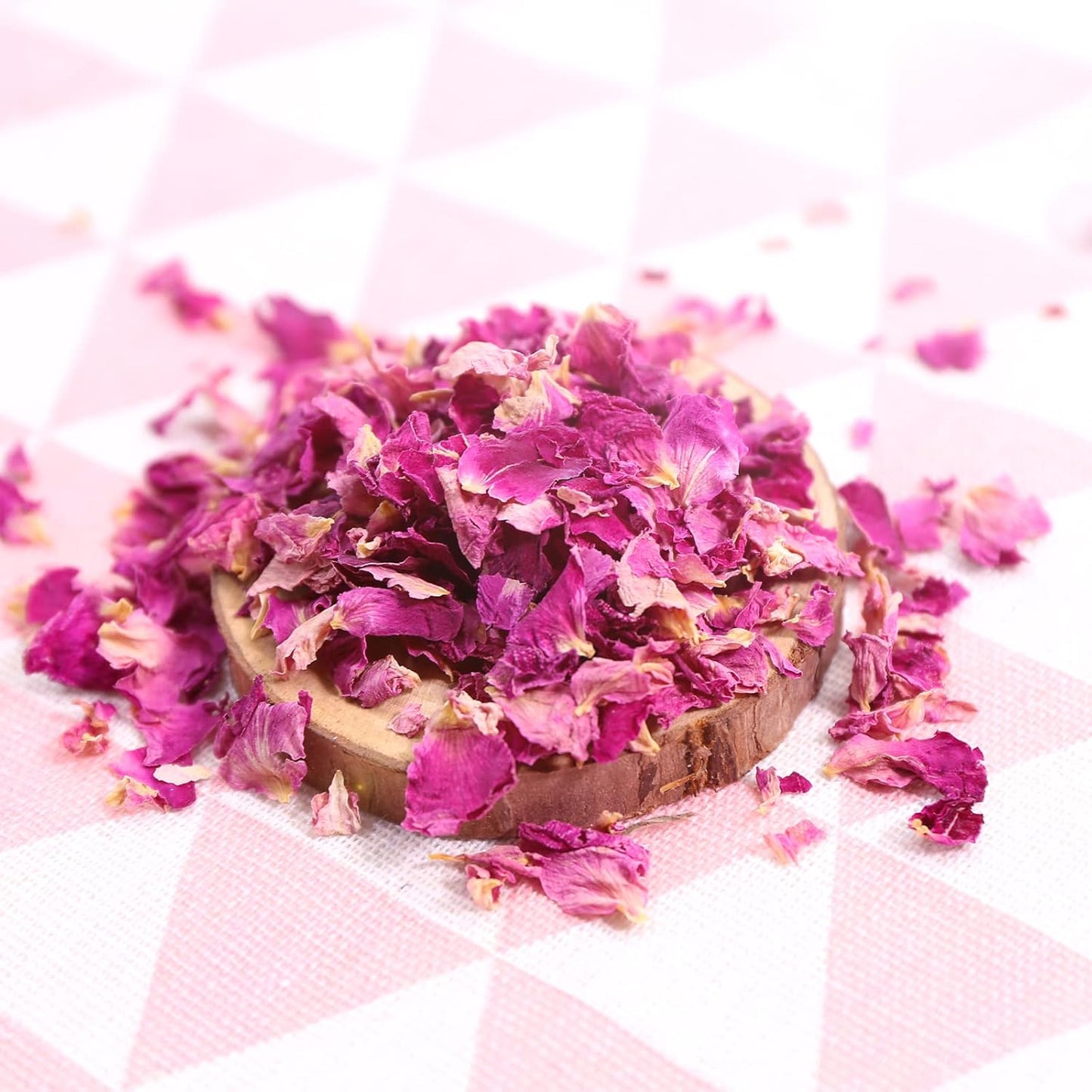 FullChea - Dried Rose Petals - 1oz/29g - Edible Flowers Real Rose Petals - Non-GMO - Caffeine-free - Use in Tea, Baking, Crafting