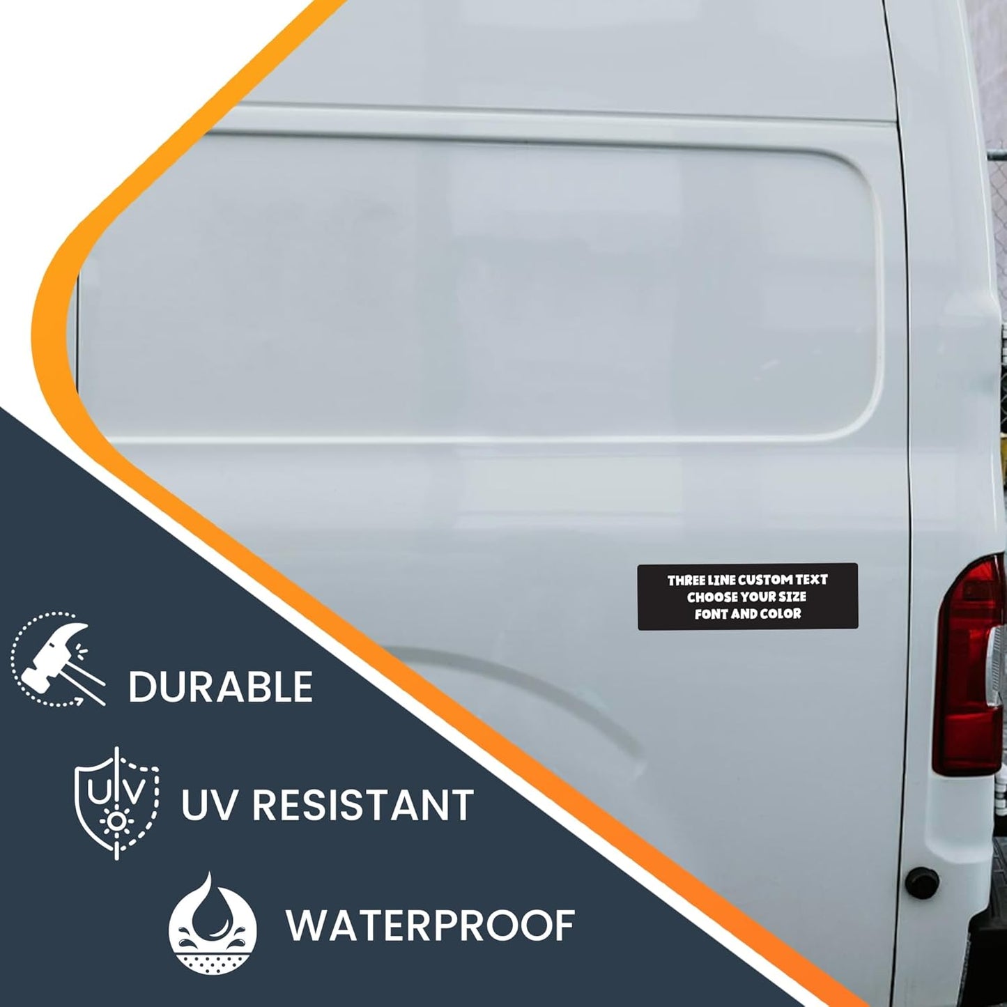 Magnet Me Up Line Custom Text Customizable Magnet Decal, Design Your Own Personalized Car Magnet, 3x10 Inch, for Business, Advertising, Gift, Choose Your Text, Font and Color, Crafted in USA