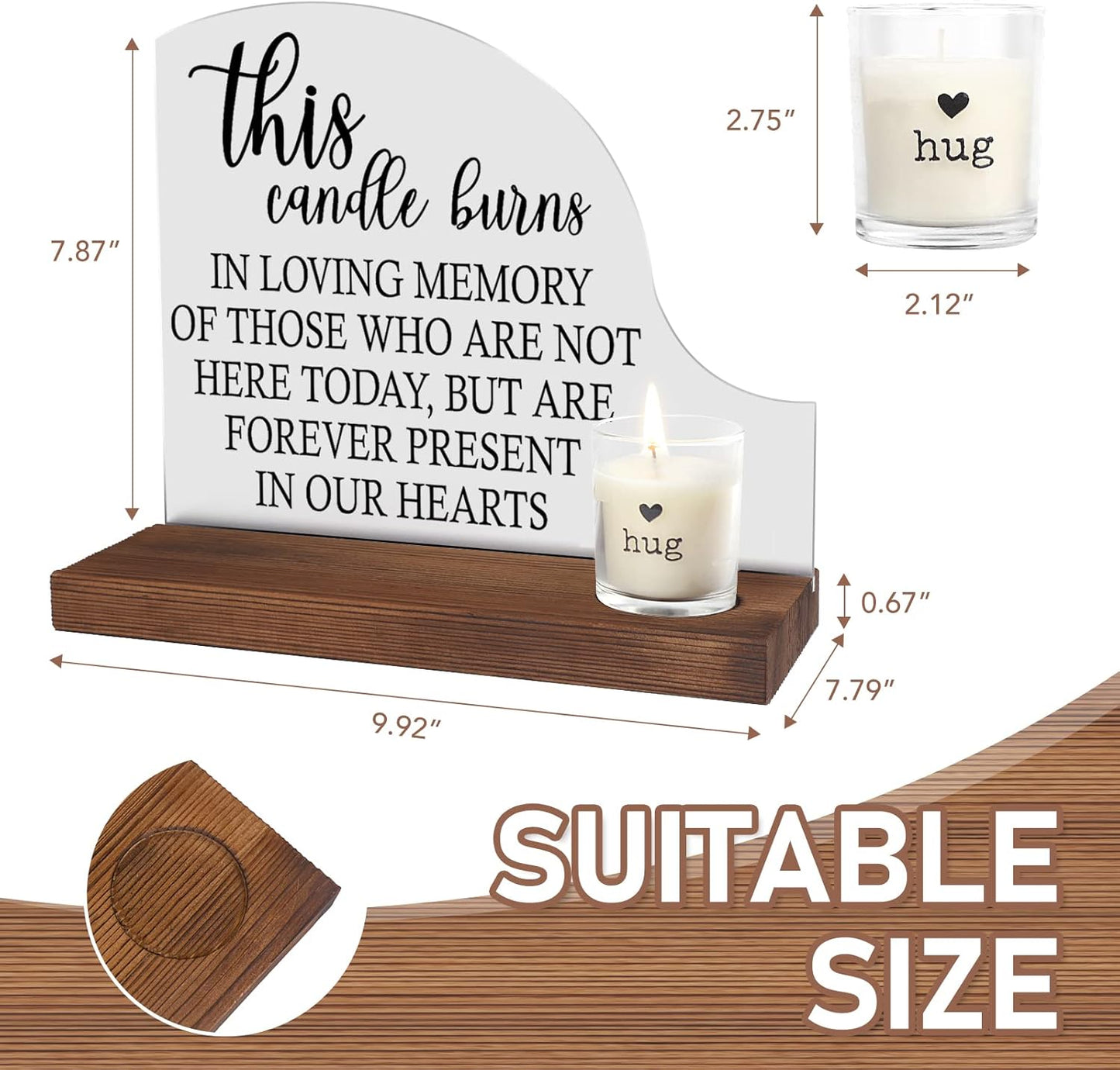 Memorial Table Sign for Weddings & Receptions - Sympathy Gift in Loving Memory - Wooden Welcome Rustic Sign for Gifts & Anniversaries