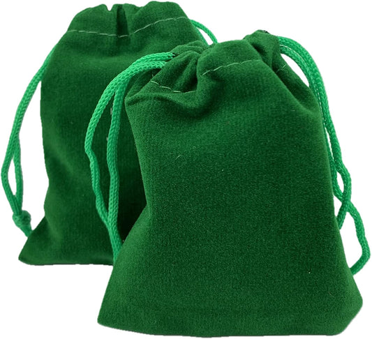 Palmhomee Pack of 48 3x4 Inch Velvet Drawstring Bags Gift Bag Velvet Pouch For Jewelry Wedding and Party Favor (Green)
