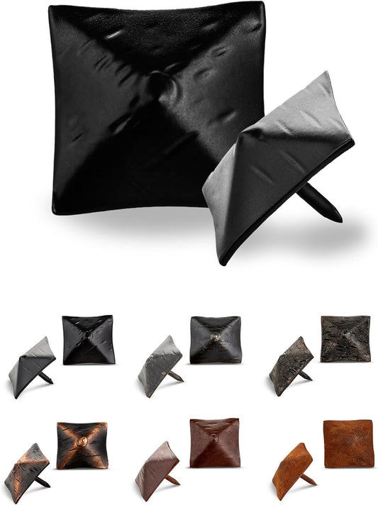 25 Pack 1.25" Square Head Iron Clavos Decorative Nails – Black – Handmade Rustic Square Fasteners for Farmhouse Shutters, Faux Wood Beams, Barn Doors, Shutters, and Gates – Ornamental Wood Accent