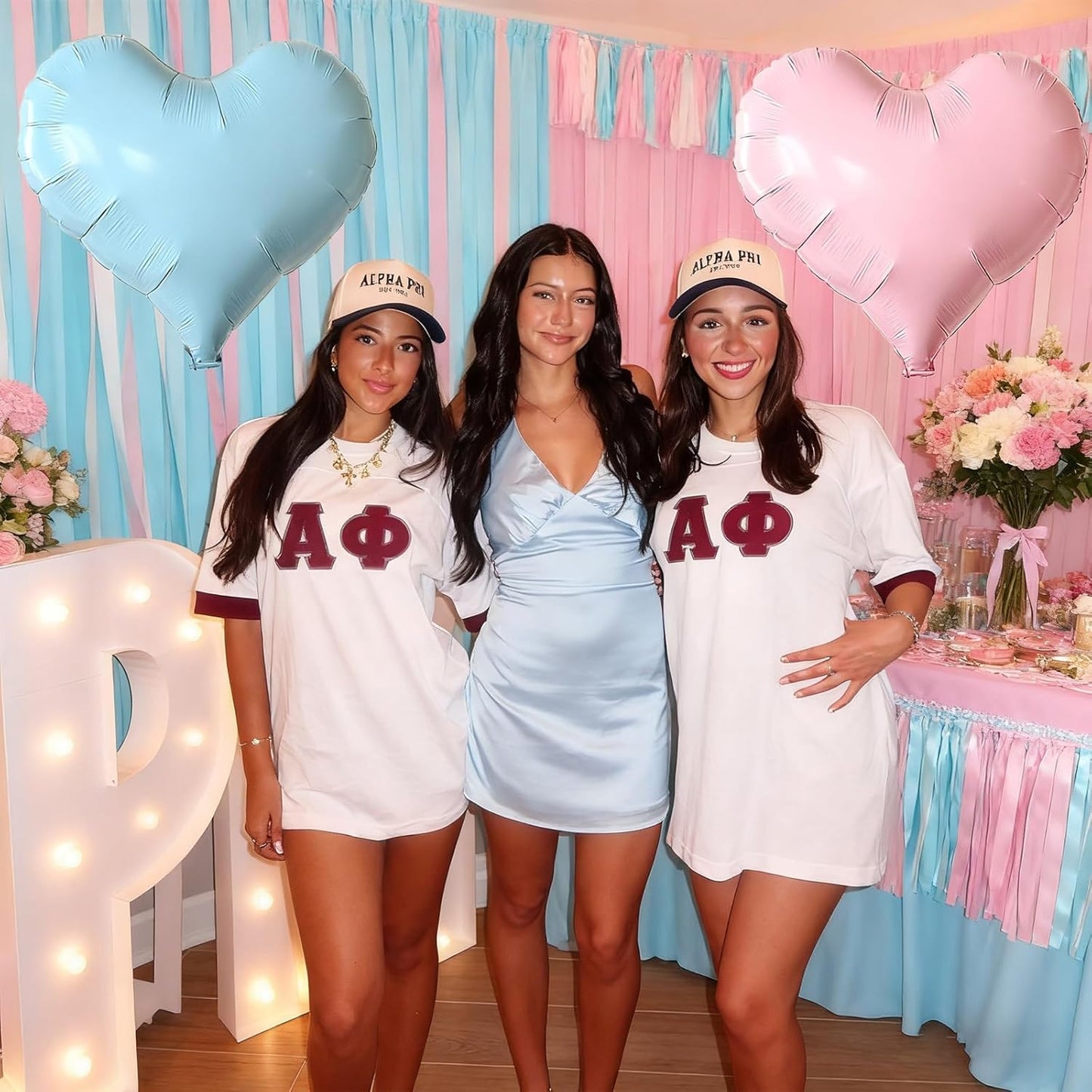 Pink Blue Heart Balloons,24Inch Large Pink Heart Foil Balloons for Valentine's Day Birthday Wedding Baby Shower Anniversary Party Decorations