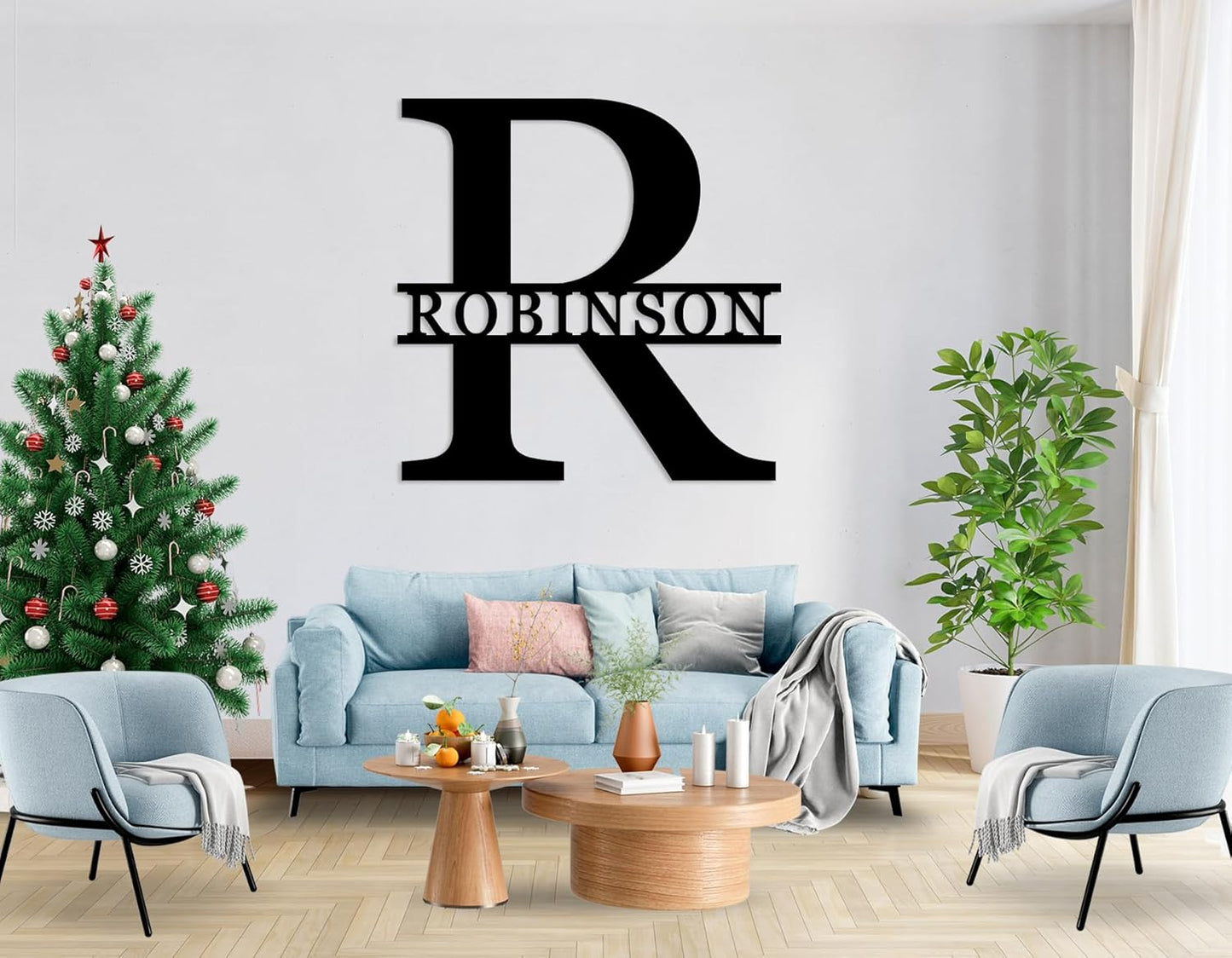 Personalized Metal Name Signs, Last Name Signs for Home, Custom Split Letter Names Sign, Initial Letter Wall Decor, Large Wall Decor, Anniversaries Wedding Present