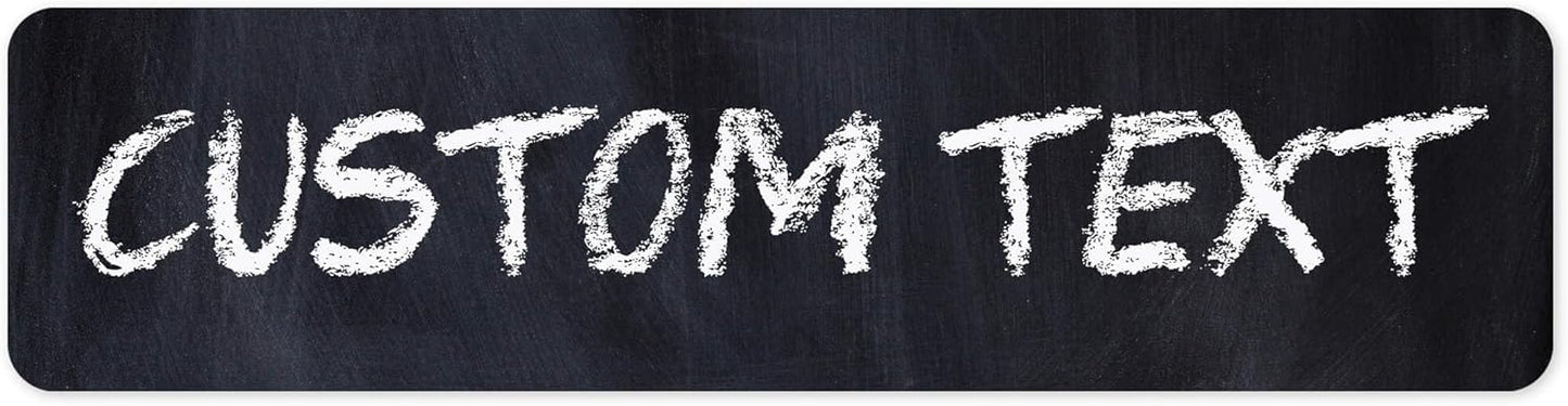 Custom Sign, Custom Street Sign, 11 Font Colors, 13 Font Styles, 4 Hole Options, 22 Sizes, 12x48 Inches, Rust Free DiBound, Fade Resistant, Made in USA by My Sign Center (Chalkboard Black)