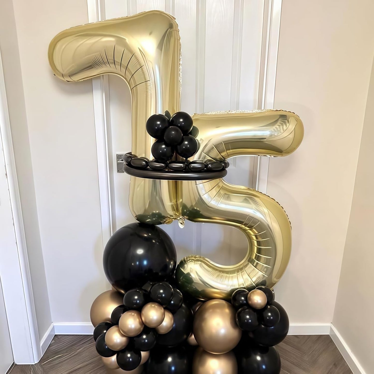 Champagne Gold 0 Balloon,40 Inch Light Gold Number 0 Balloon Big Foil Mylar Helium 0 Balloon for Birthday Party