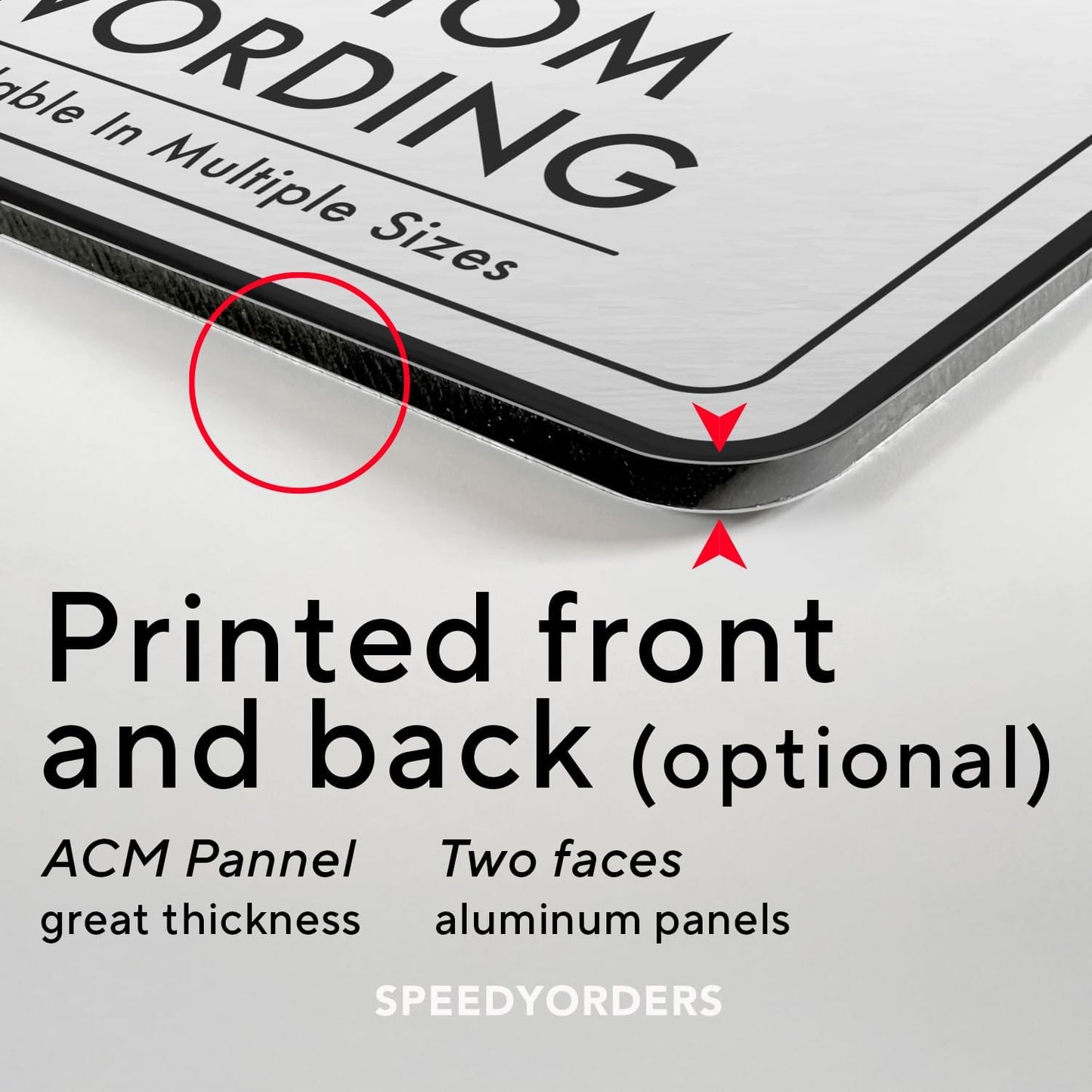 Custom Decorative Outdoor Waterproof Metal Signs, Personalized Aluminum Design 1 Metallic Silver 12x8 In