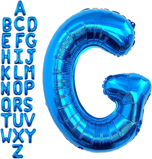 40 Inch Blue Letter G Balloons, DIY Phrase Foil Alphabet Letter G Balloons DIY Word G Banner for Birthday Anniversary Celebration Graduation Party Supplies Decoration