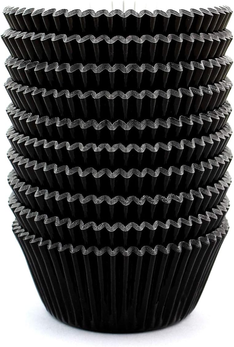 Eoonfirst Black Foil Cupcake Case Liners New Year Baking Muffin Paper Cups 198 Pcs
