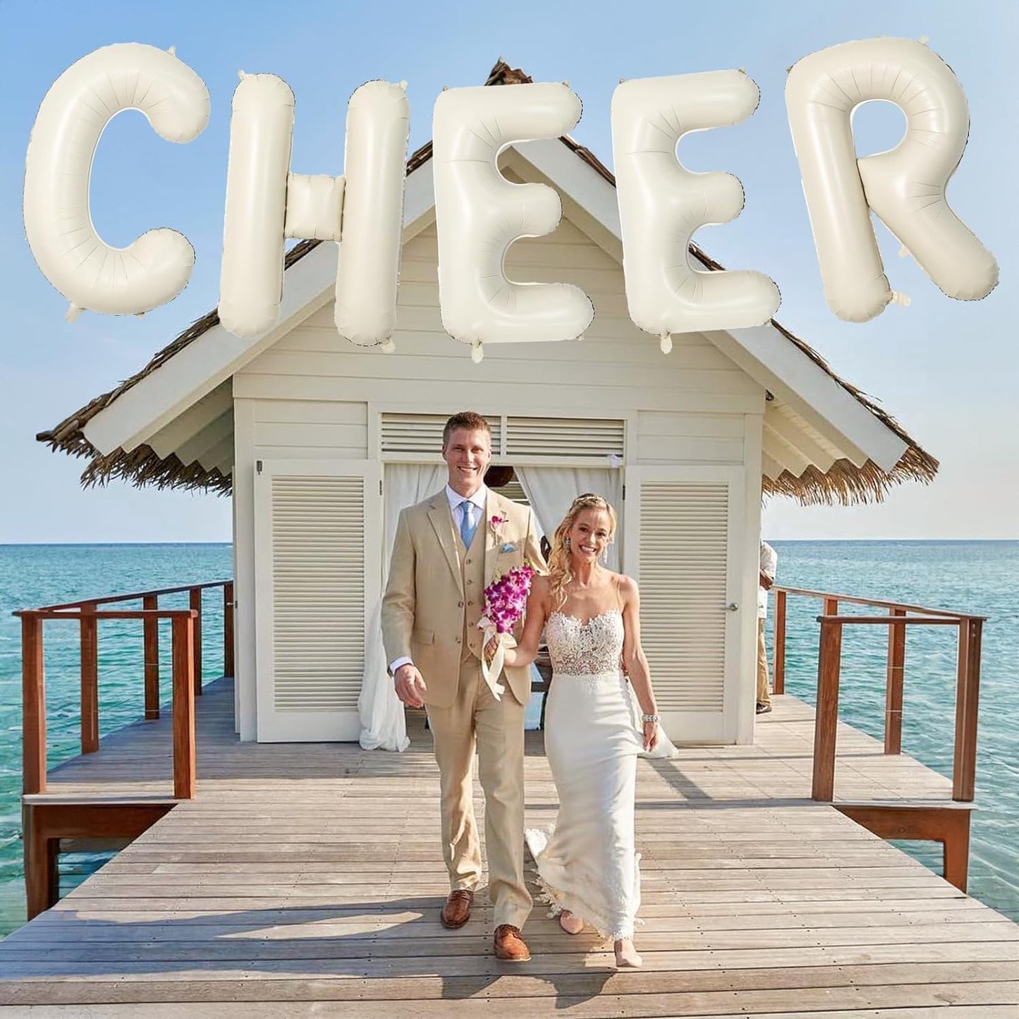 Cream Name Balloon Letters, Large Mylar Helium Alphabet T Custom Balloon Letter Beige Decor, 40 Inch Inflatable Sand White Letter T Foil Customize Balloons for Girls Birthday Party Decoration Supplies