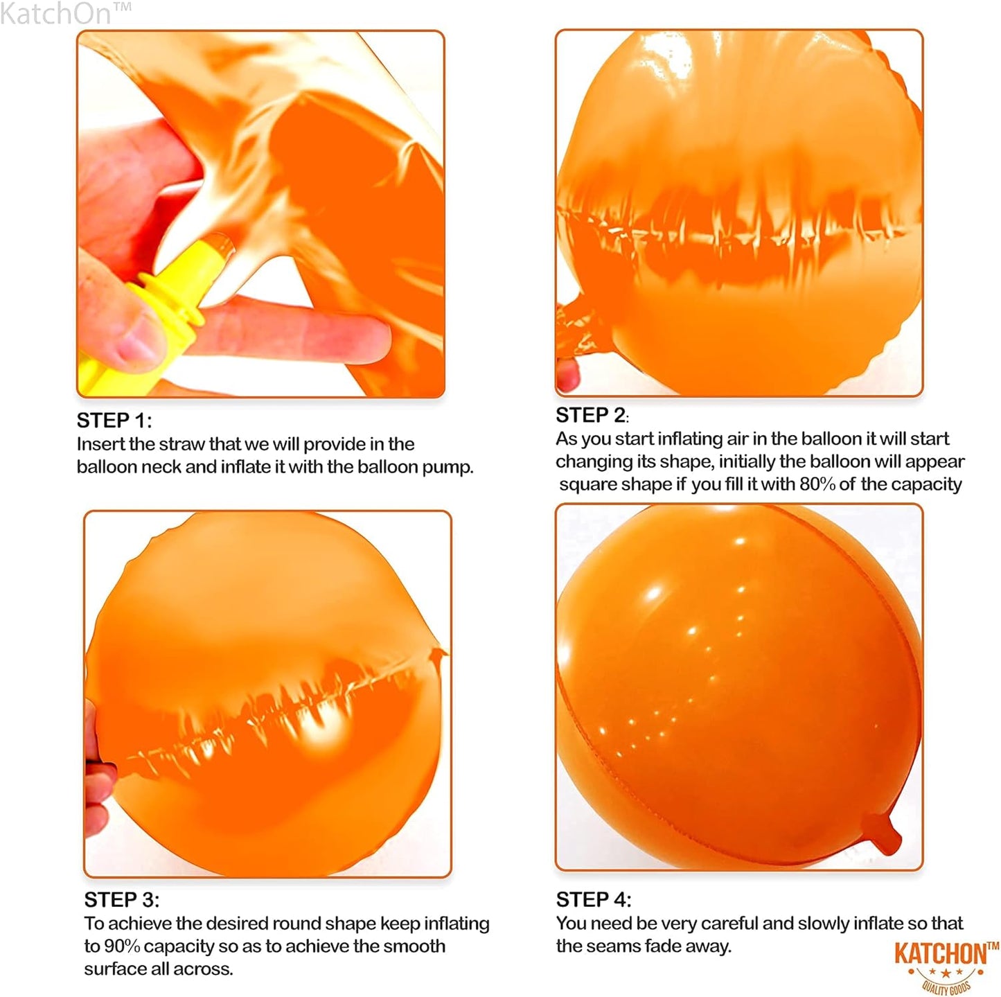 KatchOn, Big 22 Inch Orange Balloons - Pack of 6 | Mylar Balloons for Basketball Party Decorations | Orange Party Decorations | Halloween Decor, Thanksgiving Decor
