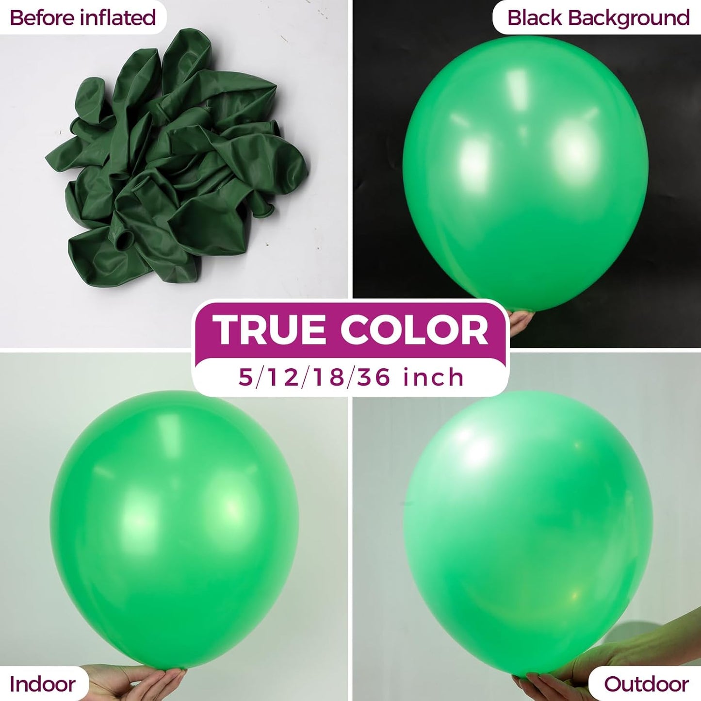 Bezente Green Balloons Latex Party Balloons - 100 Pack 12 inch Round Helium Light Green Balloons for Green Jungle Themed Birthday Bridal Shower Christmas Party Decorations