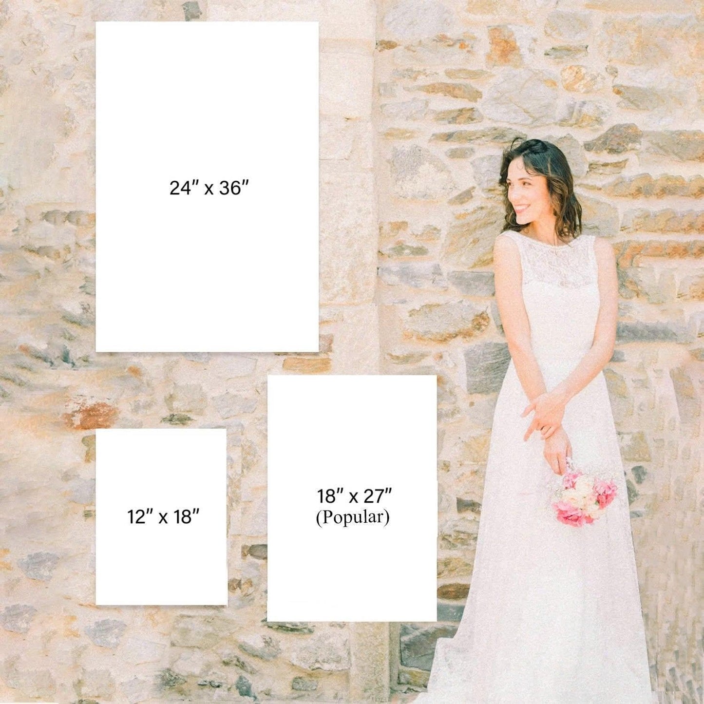 Welcome Wedding Sign Personalized, Soft Floral Pink Wedding Sign Decorations Signage 12" X 18" (Small), 27" (Medium), 36" (Large), Plastic, Modern, Pole Mount, Weather